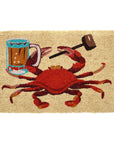 Crab with Beer Stein Doormat