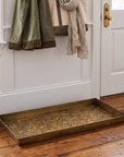 Star Medallion Antique Brass Boot Tray
