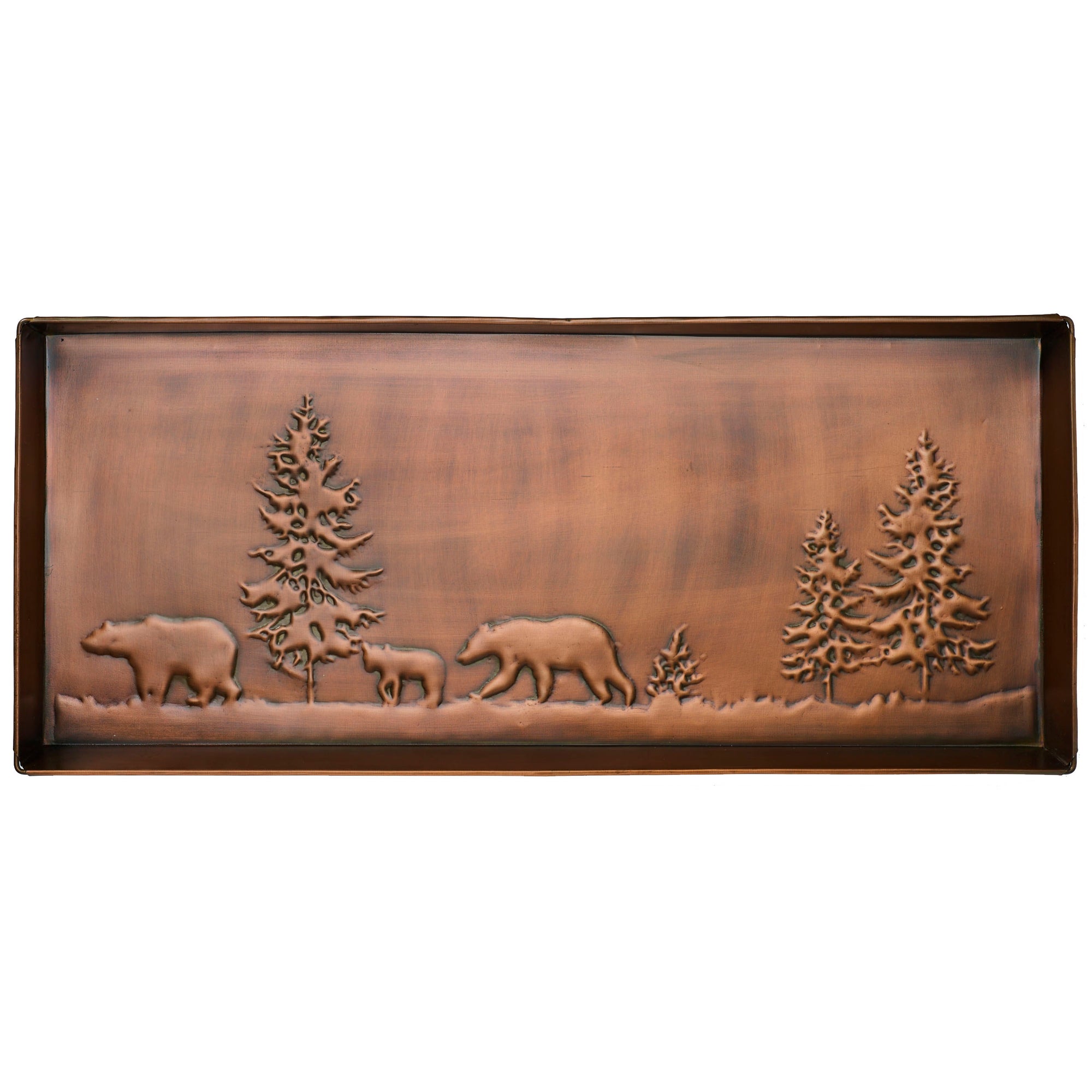 Bear Antique Copper Boot Tray