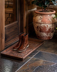 Bear Antique Copper Boot Tray