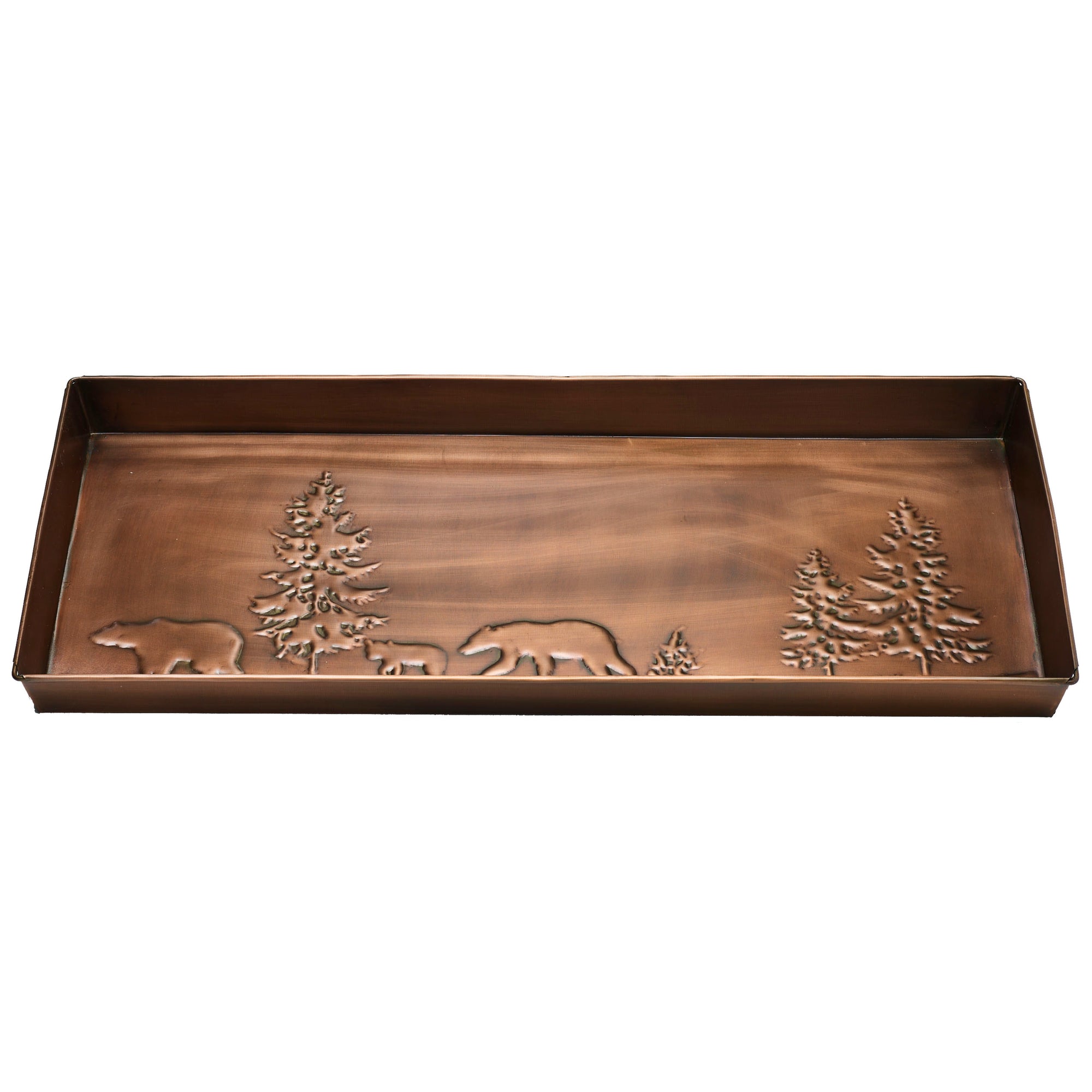 Bear Antique Copper Boot Tray