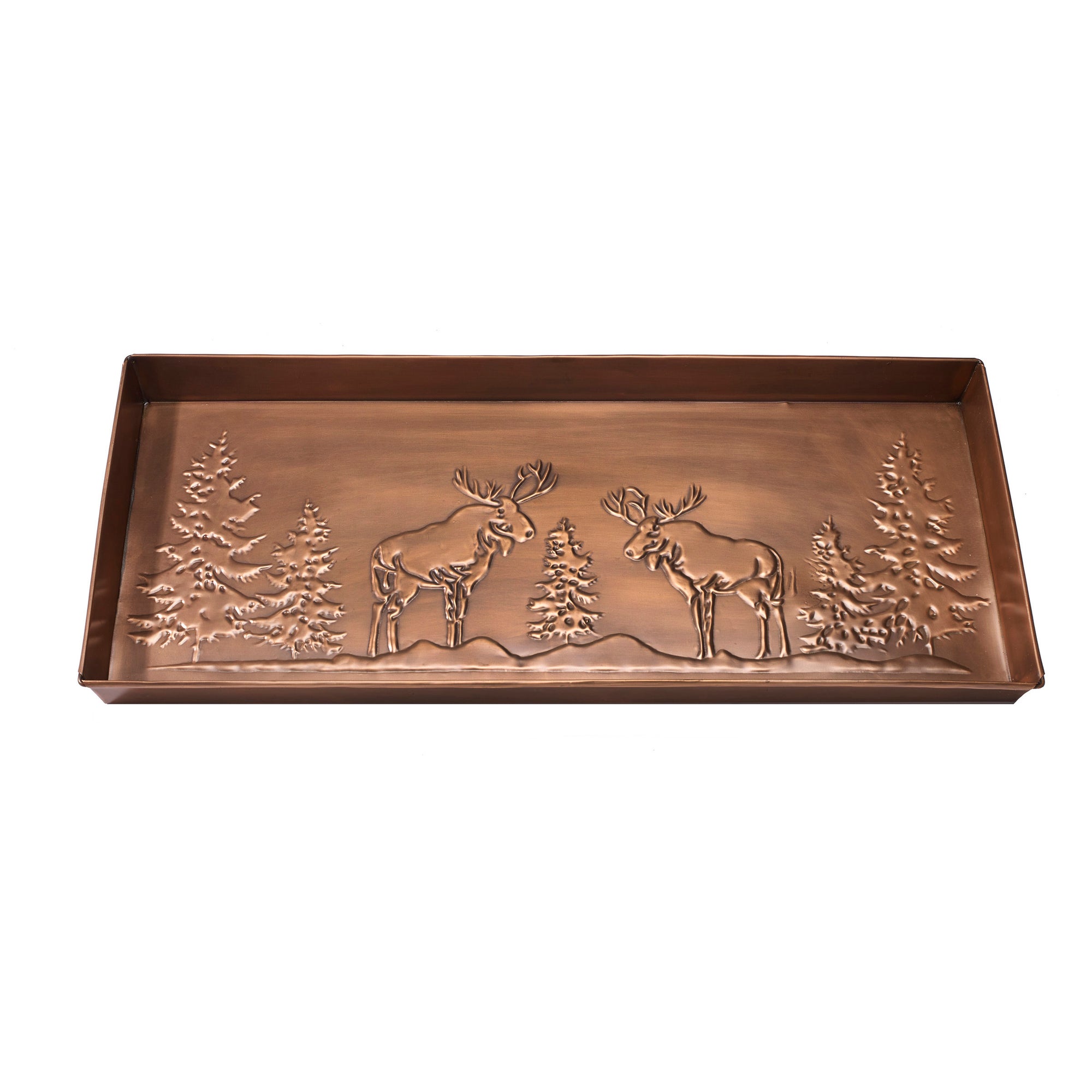 Moose Antique Copper Boot Tray
