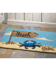 Beach Sign Crab Doormat