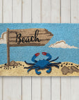 Beach Sign Crab Doormat