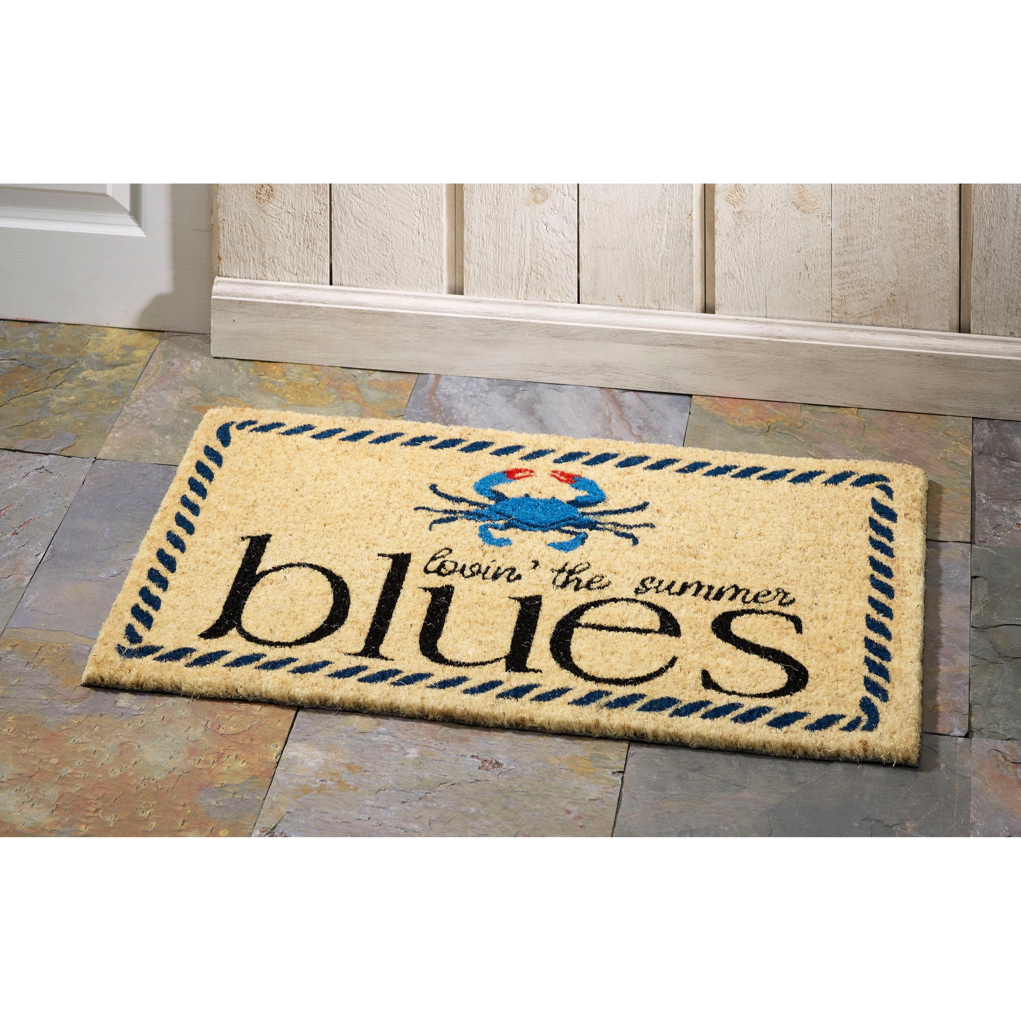 Summer Blues Crab Doormat