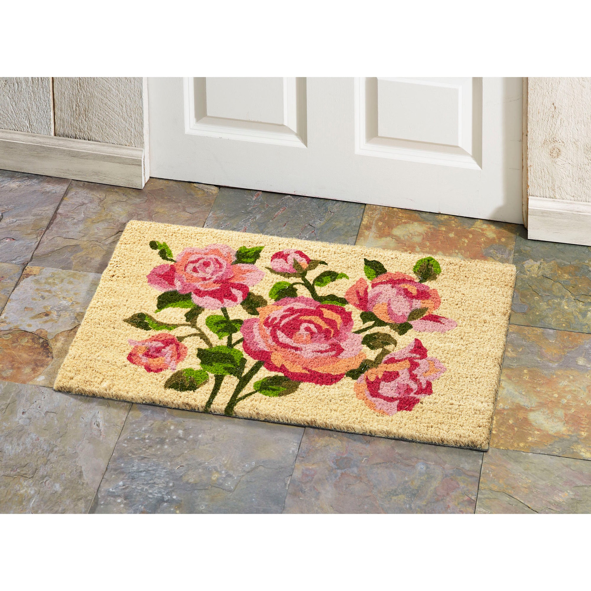 Pink Roses Doormat