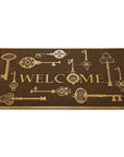 Antique Keys Brushed Brass Doormat