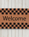 Checkerboard Border Doormat