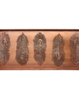 Peacock Feather Antique Copper Boot Tray