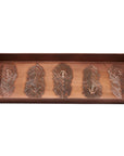 Peacock Feather Antique Copper Boot Tray