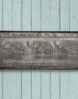 Elephant Antique Zinc Boot Tray