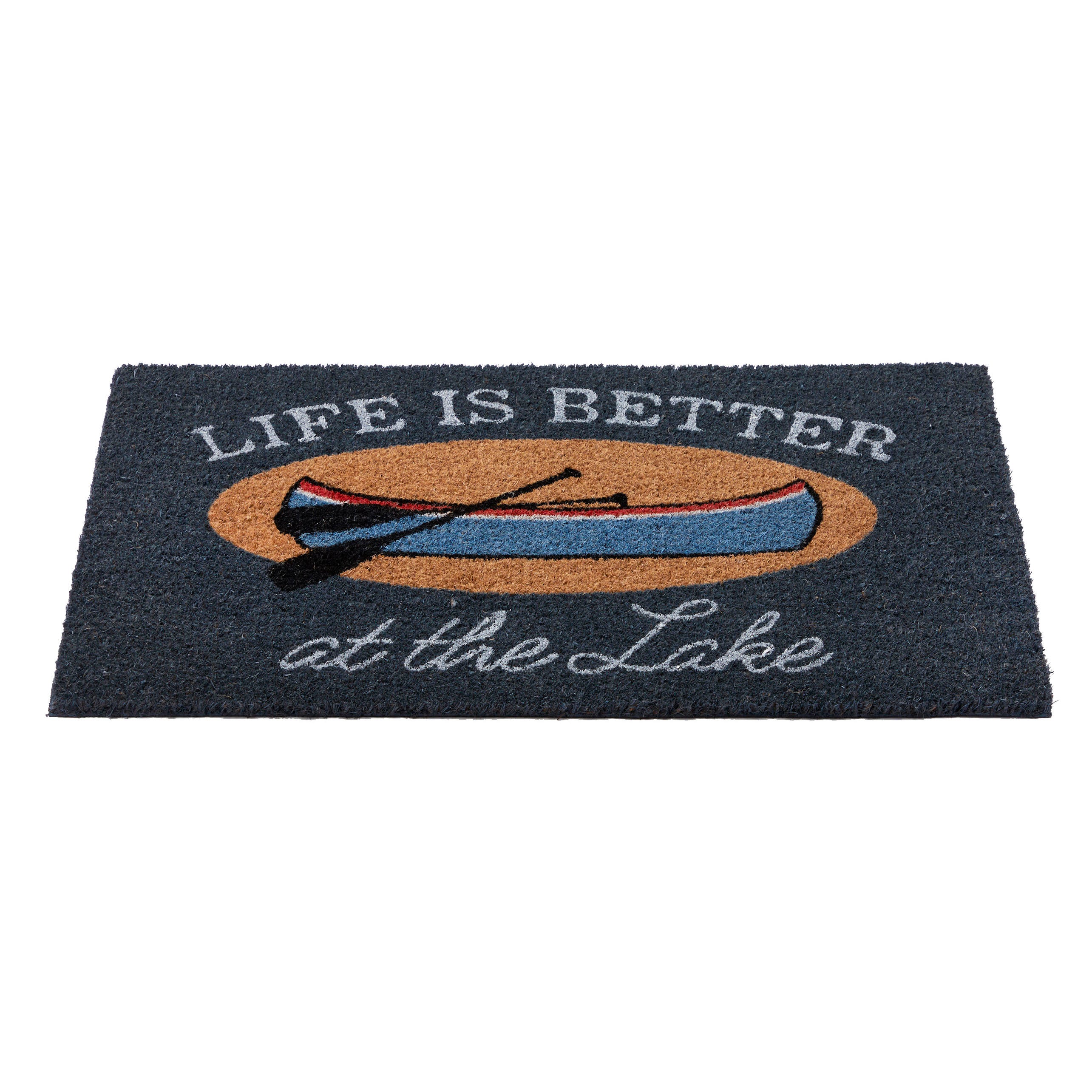 Lake Life Oars Doormat, Waves Oars Summer Lake House Door Mat