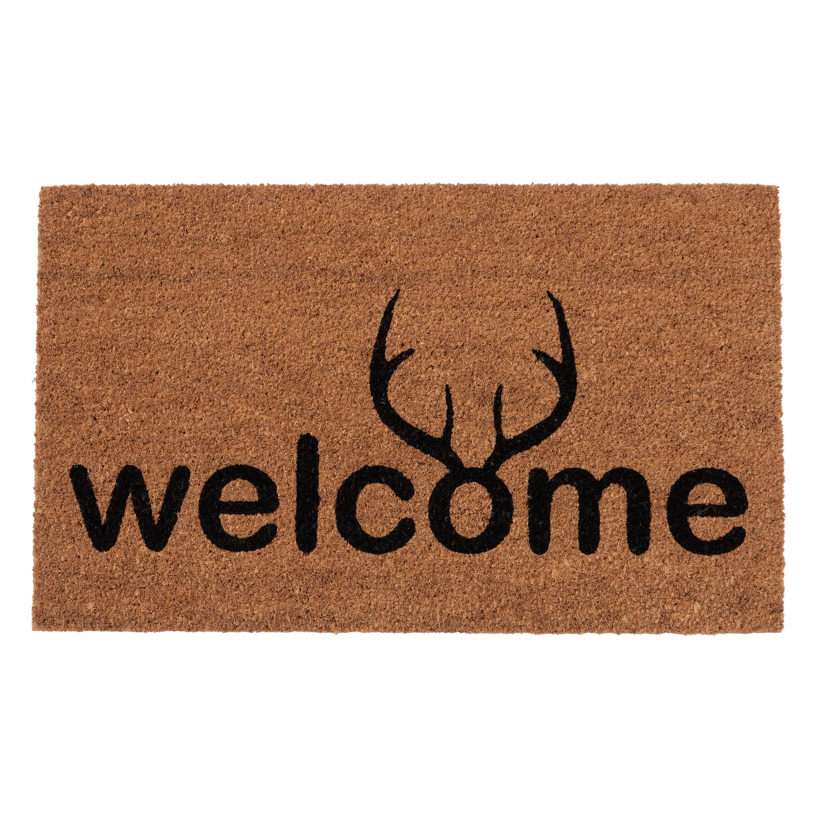 Larry Traverso Antlers Welcome 18 x 30 Doormat at Riverbend Home