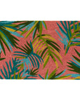 Palm Leaves Pink Doormat