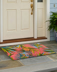 Palm Leaves Pink Doormat