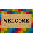 Rainbow Checks Doormat