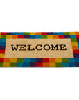 Rainbow Checks Doormat