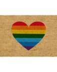 Rainbow Heart Doormat