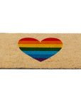 Rainbow Heart Doormat