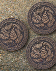 Ferns Medallion Deluxe Stepping Stone (Set of 3)