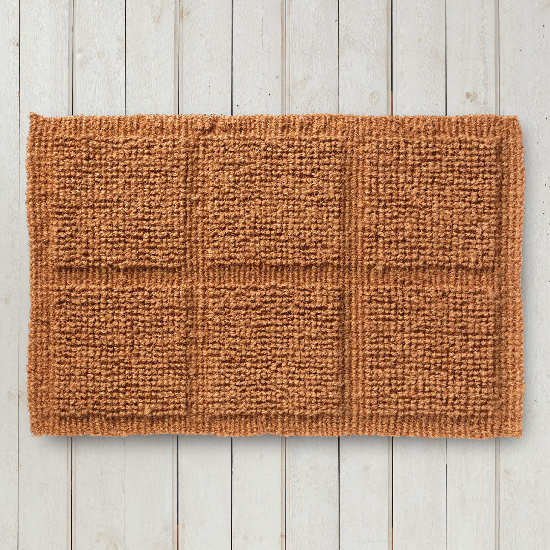 Tile Loop Natural Fiber Coir Welcome Doormat 18x30 – Home