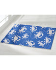 Blue Crab Cotton Rug