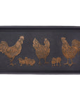 Golden Hen Rubber Boot Tray