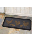 Golden Hen Rubber Boot Tray