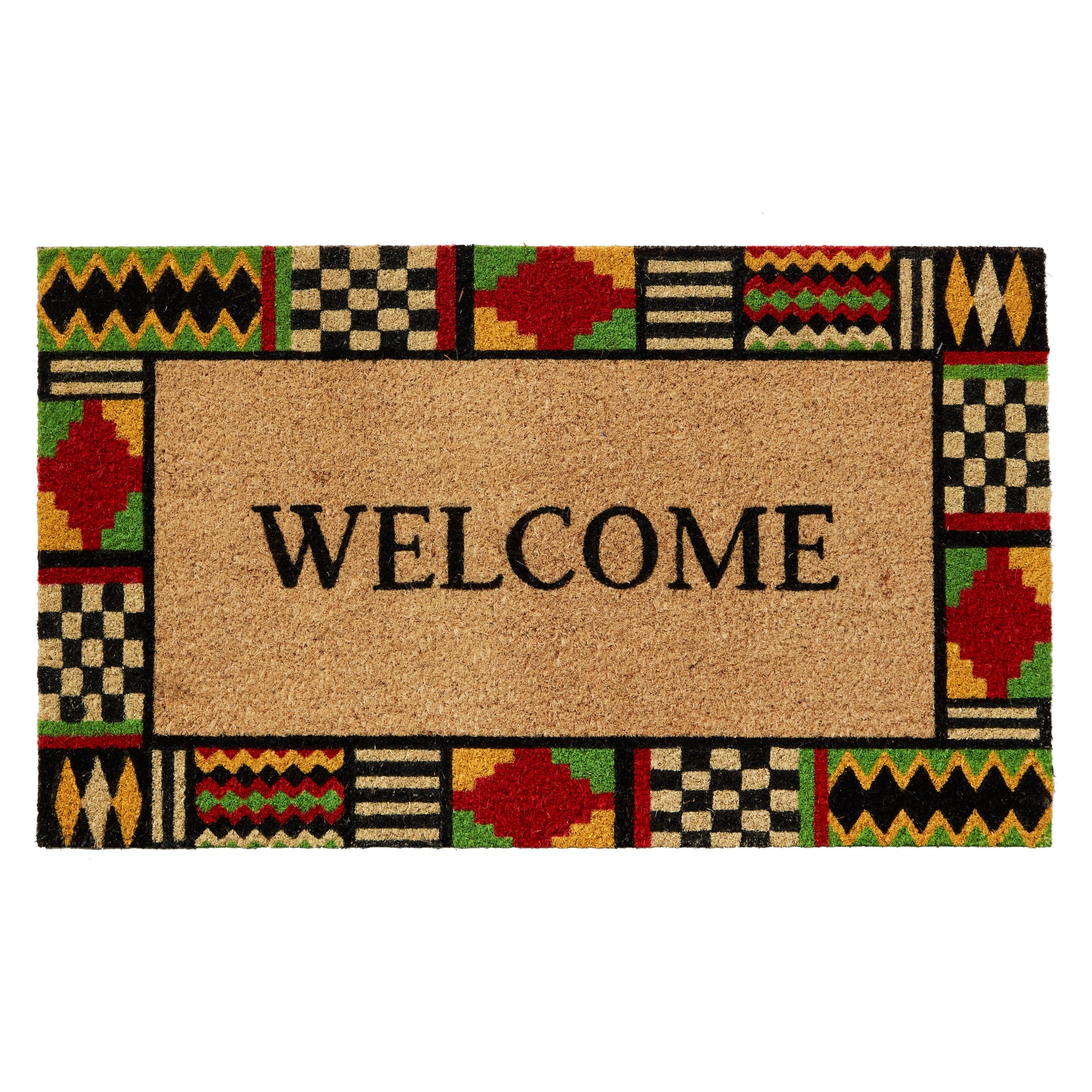 Kente Border Welcome Doormat