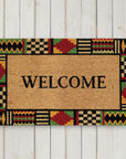 Kente Border Welcome Doormat