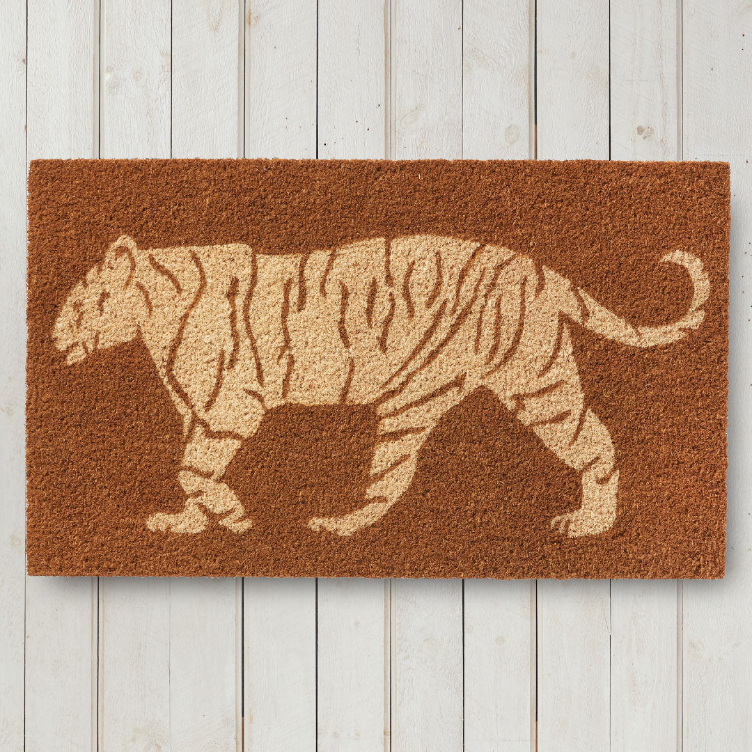 Tiger Printed Coir Welcome Doormat 18x30 – Home Furnishings by
