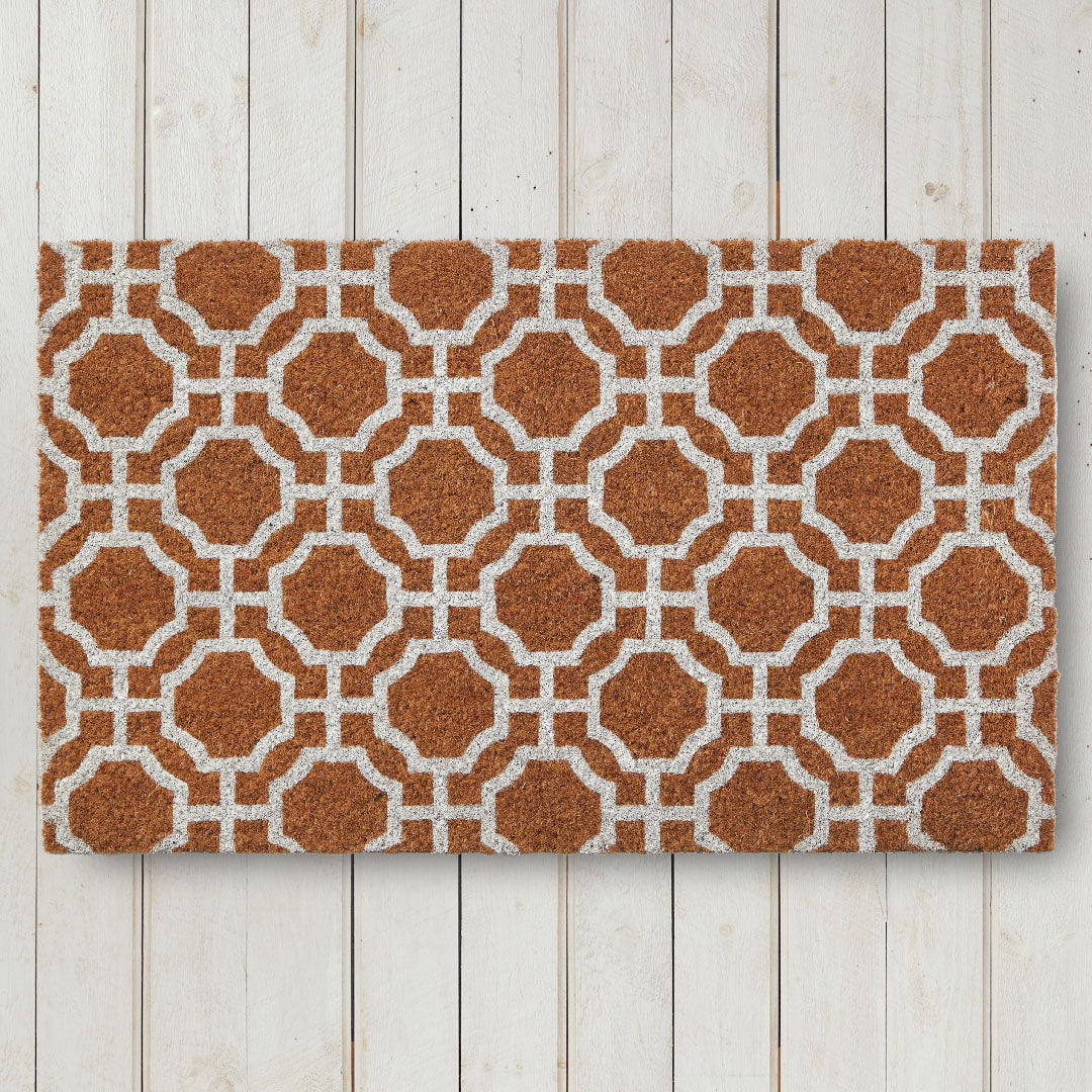 Fretwork Printed Coir Doormat 18x30 – Home Furnishings by Larry