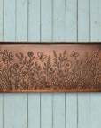 Butterfly Garden Antique Copper Boot Tray