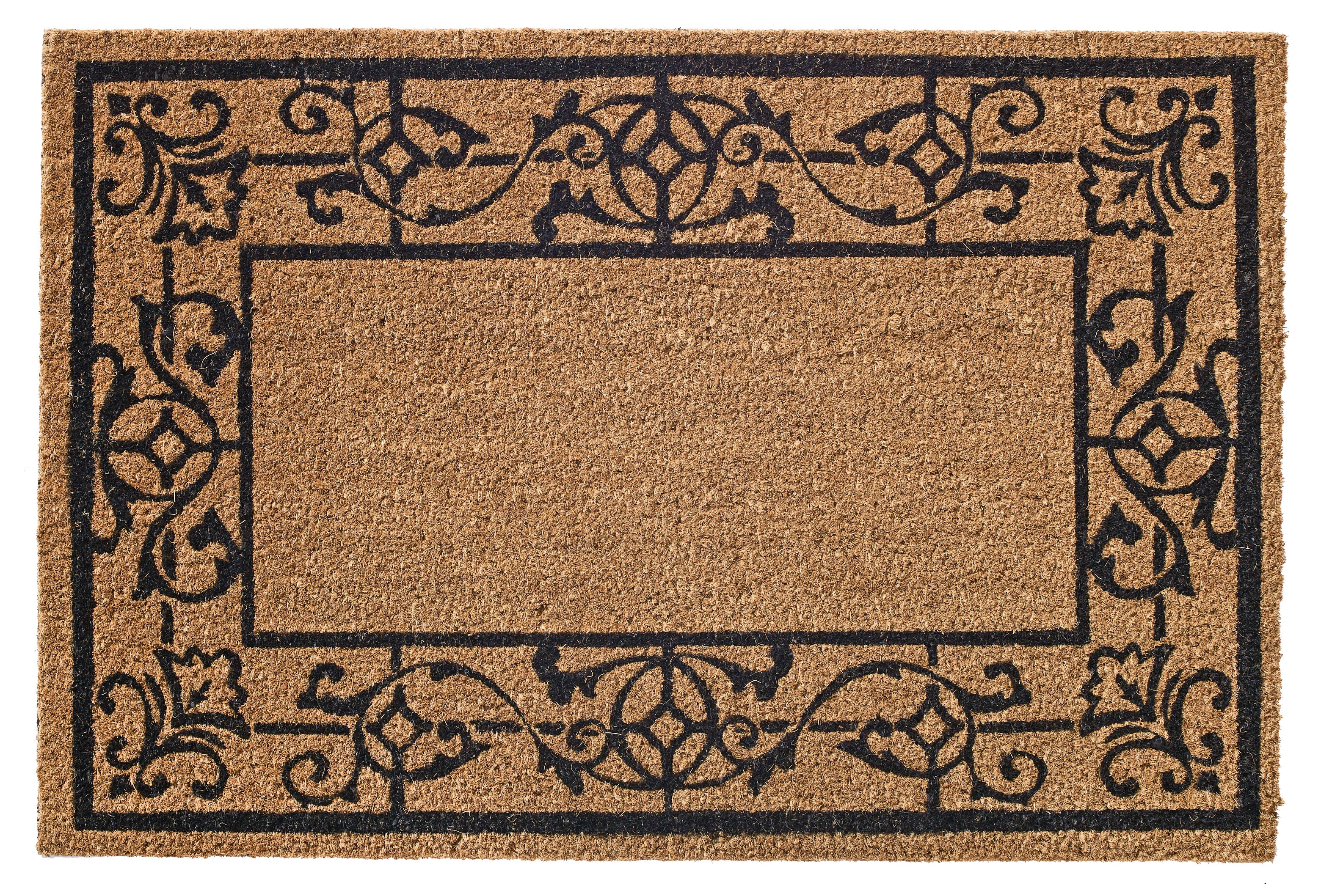 Monogrammed Coir Border Door Mat