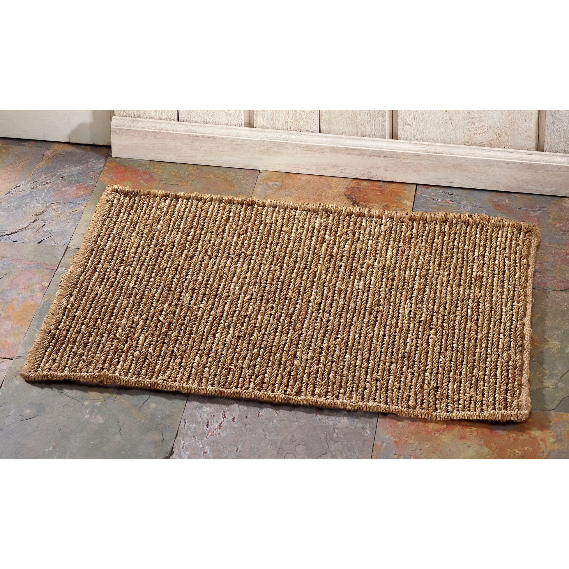 Sophia Handwoven Natural Fiber Seagrass Braided Doormat 18x30
