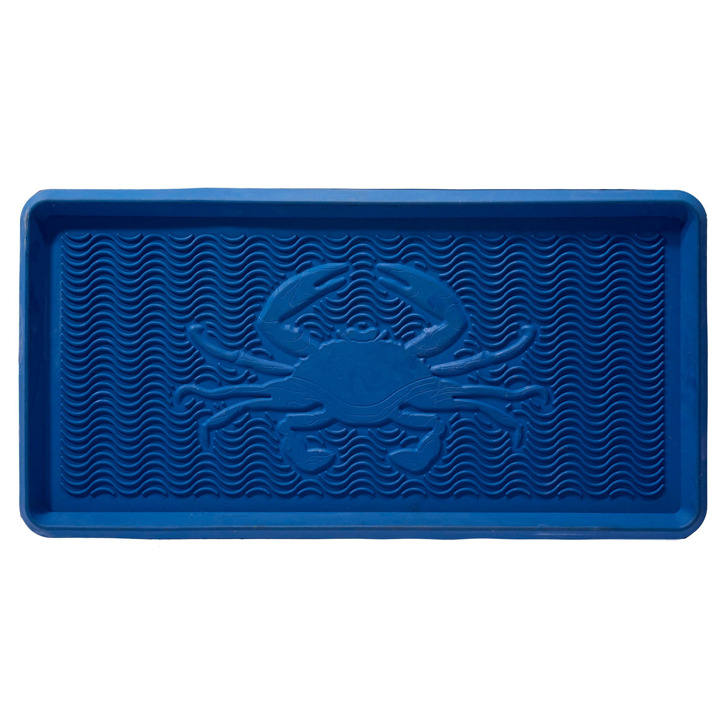 Crab Blue Rubber Boot Tray