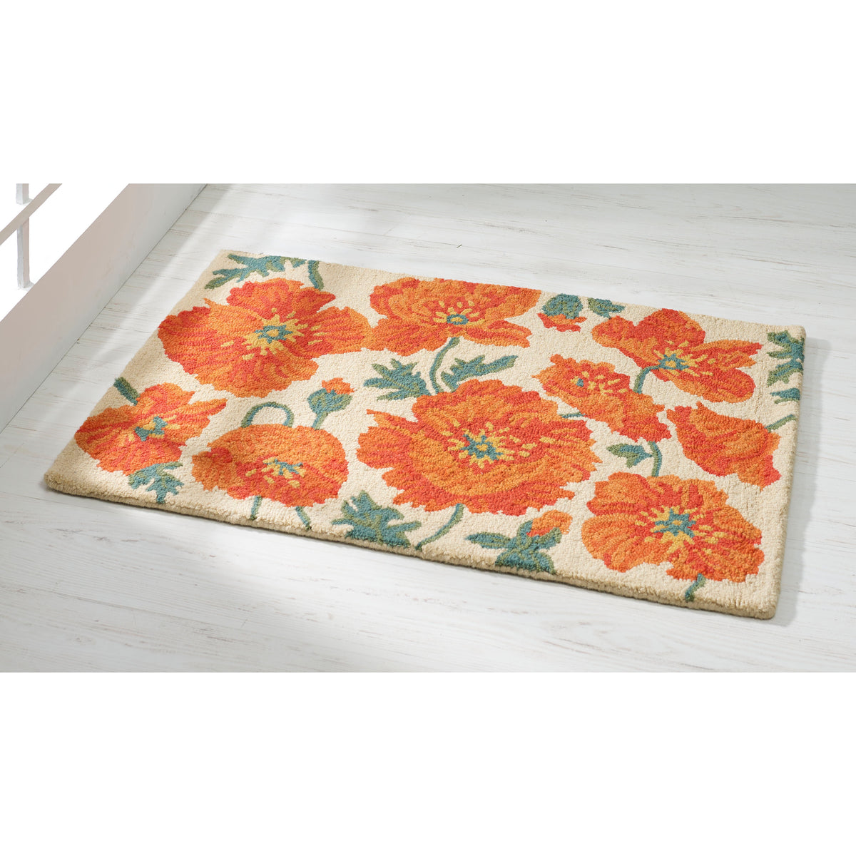 Poppy Hooked Rug Poppy Hand Hooked Wool Rug 24x36 – Home Furnishings by Larry Traverso, LLC