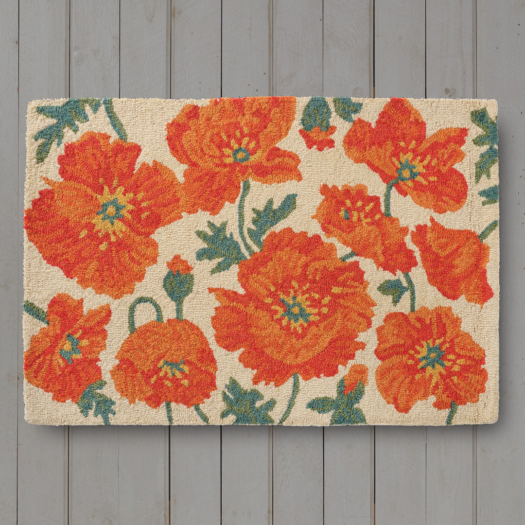 Poppy Kitchen Rug Poppy Hand Hooked Wool Rug 24x36 – Home Furnishings by Larry Traverso, LLC