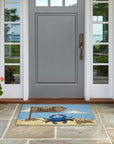 Beach Sign Crab Doormat