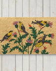 Finches on Thistle Doormat