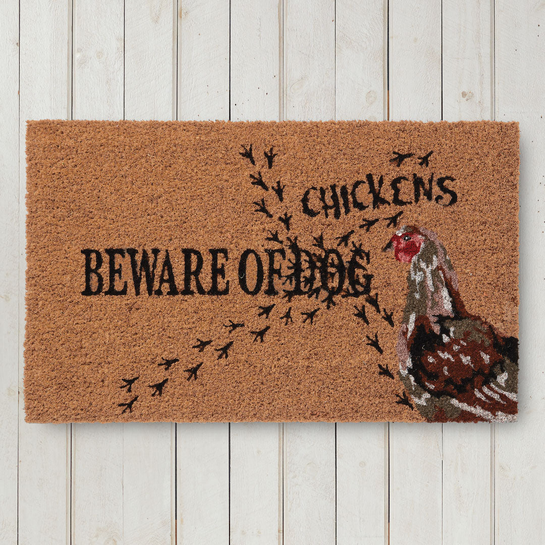 Beware of Chickens Doormat