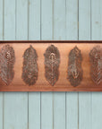 Peacock Feather Antique Copper Boot Tray