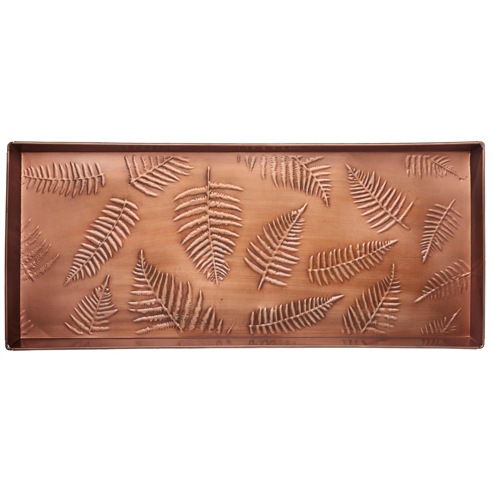 Ferns Antique Copper Boot Tray