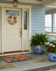 Palm Leaves Pink Doormat