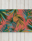 Palm Leaves Pink Doormat