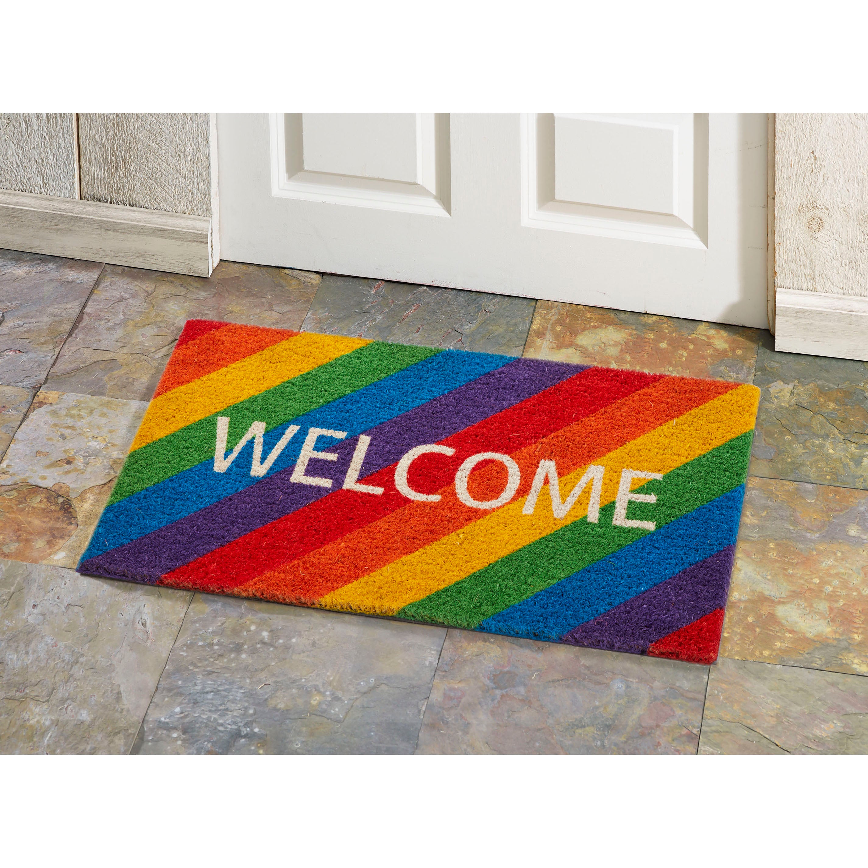 Rainbow Stripe Doormat