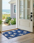 Blue Crab Cotton Rug