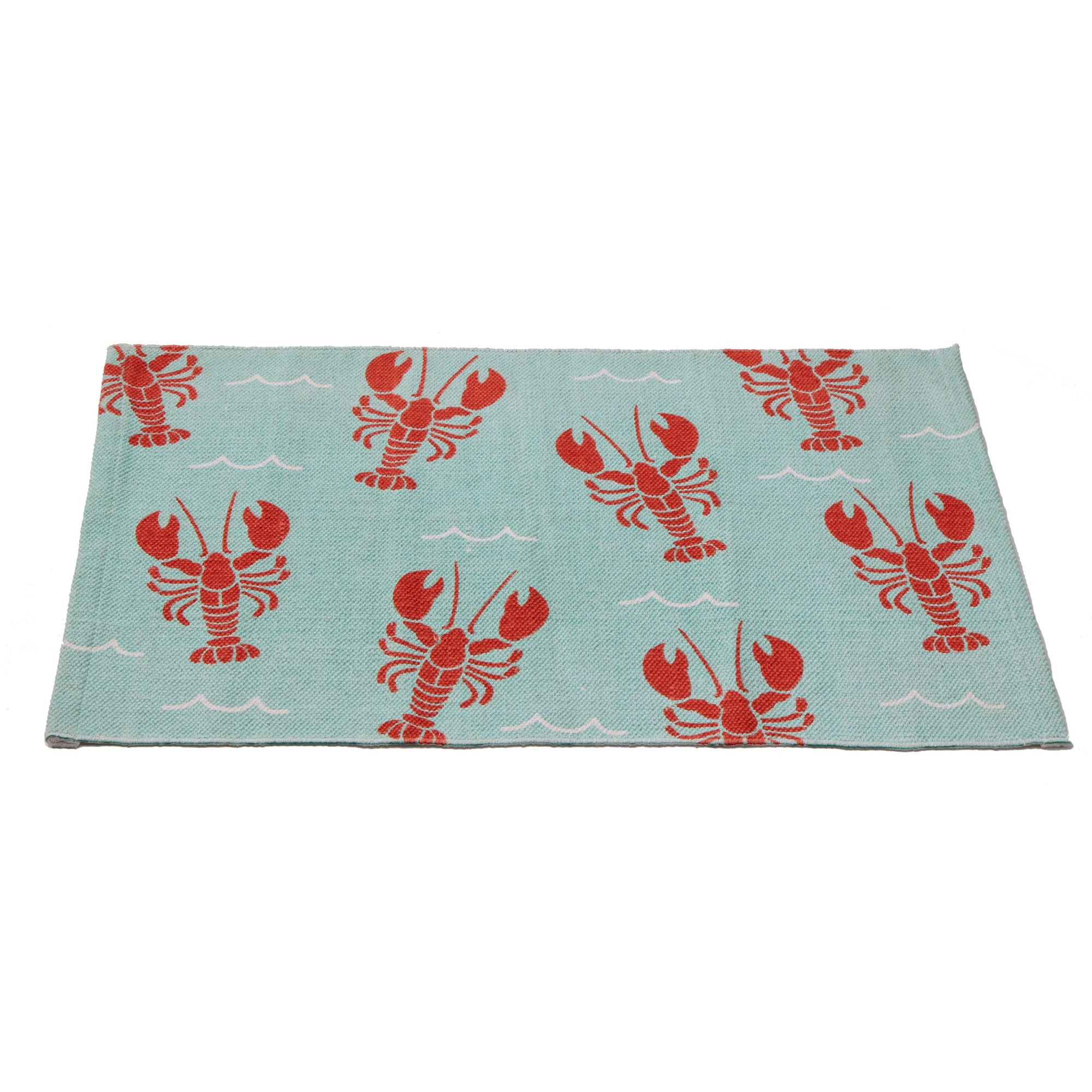 Lobster Printed Cotton Rug