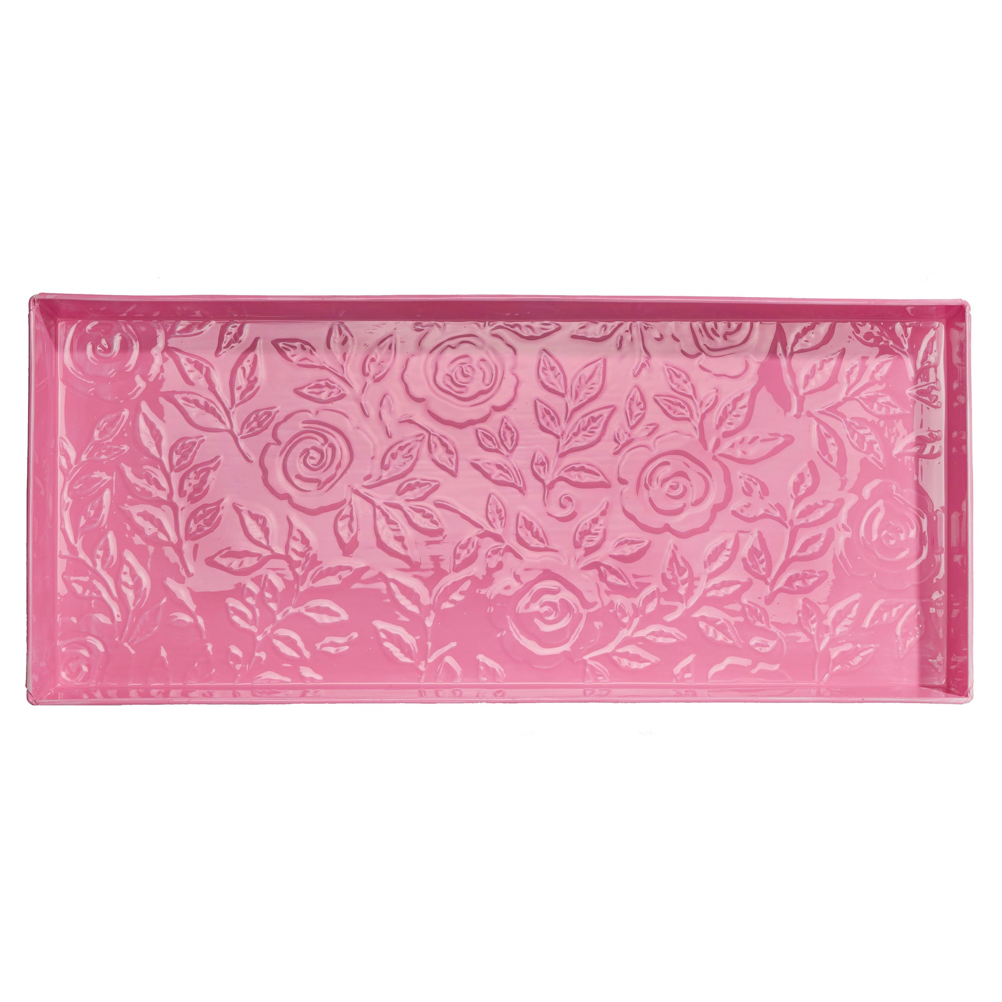 Wild Rose Pink Enamel Boot Tray