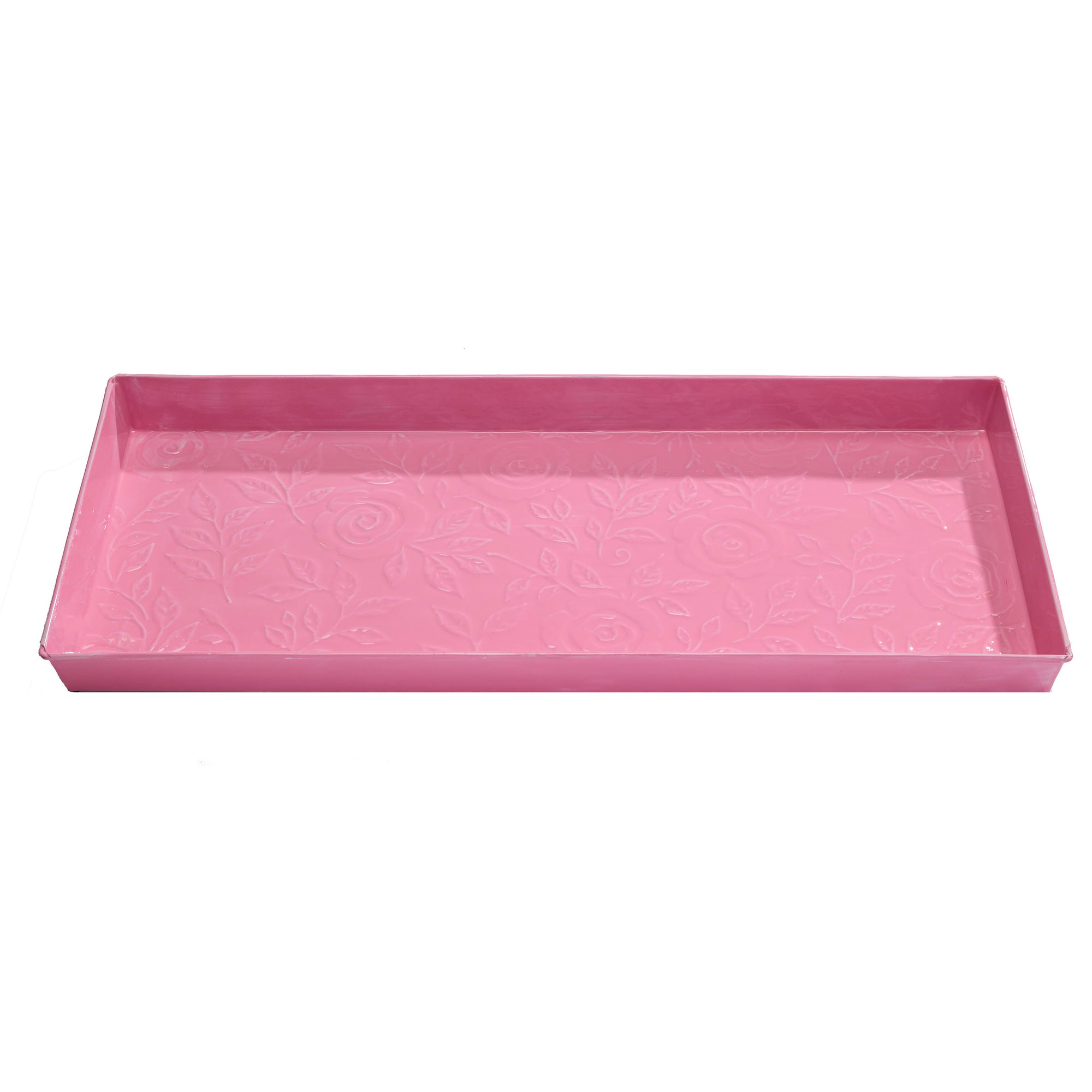 Wild Rose Pink Enamel Boot Tray